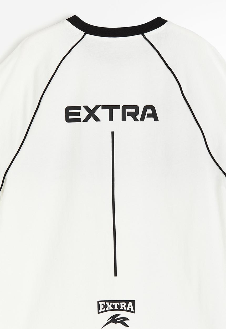H&M - Long-sleeved printed top - cream extra