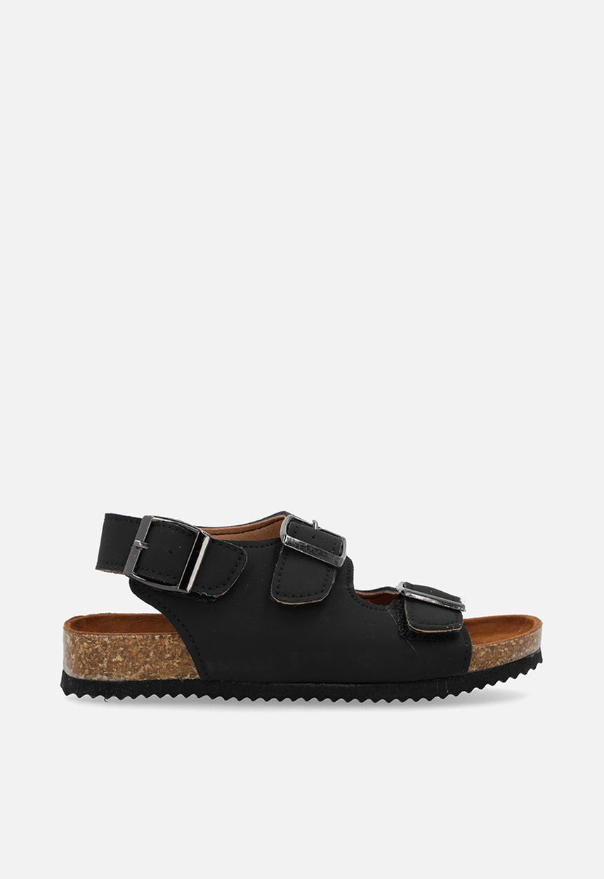 Pop Candy - Twin buckle strap sandals - black 