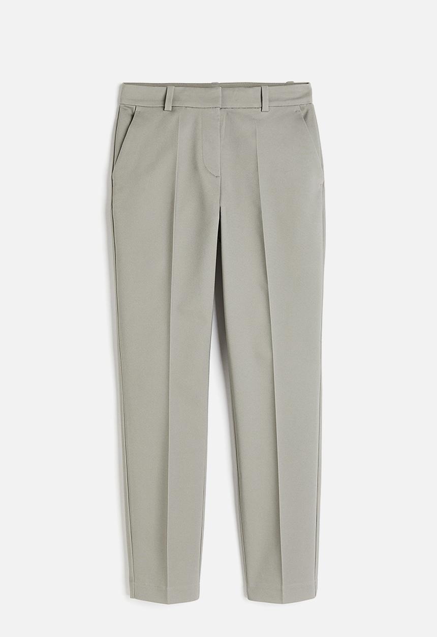 H&M - Cigarette trousers - light khaki green