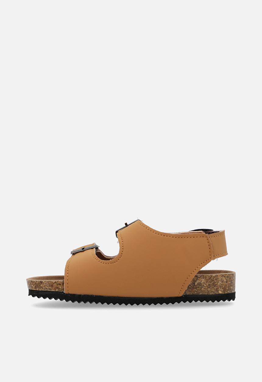 Pop Candy - Twin buckle strap sandals - tan