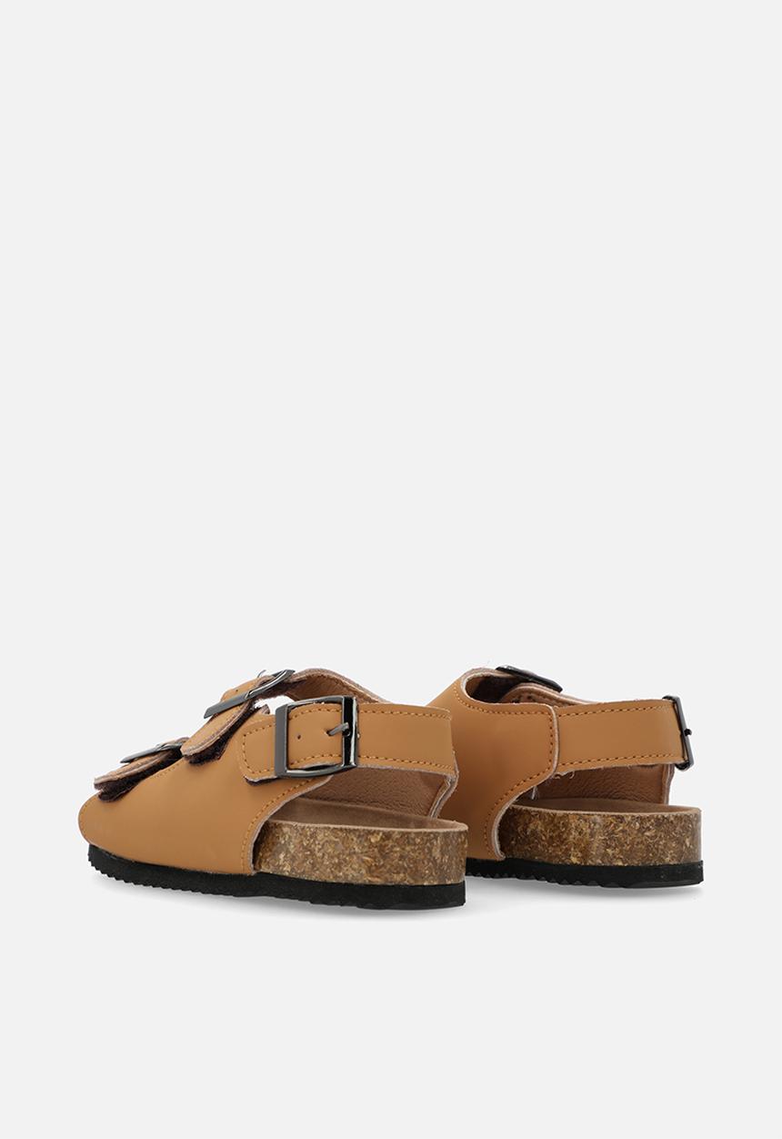 Pop Candy - Twin buckle strap sandals - tan