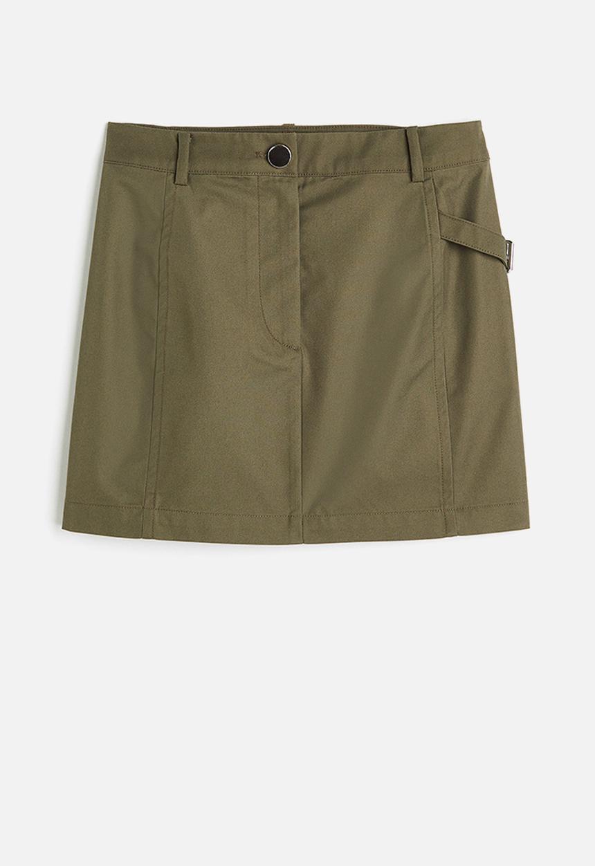 H&M - Cargo mini skirt - dark khaki green