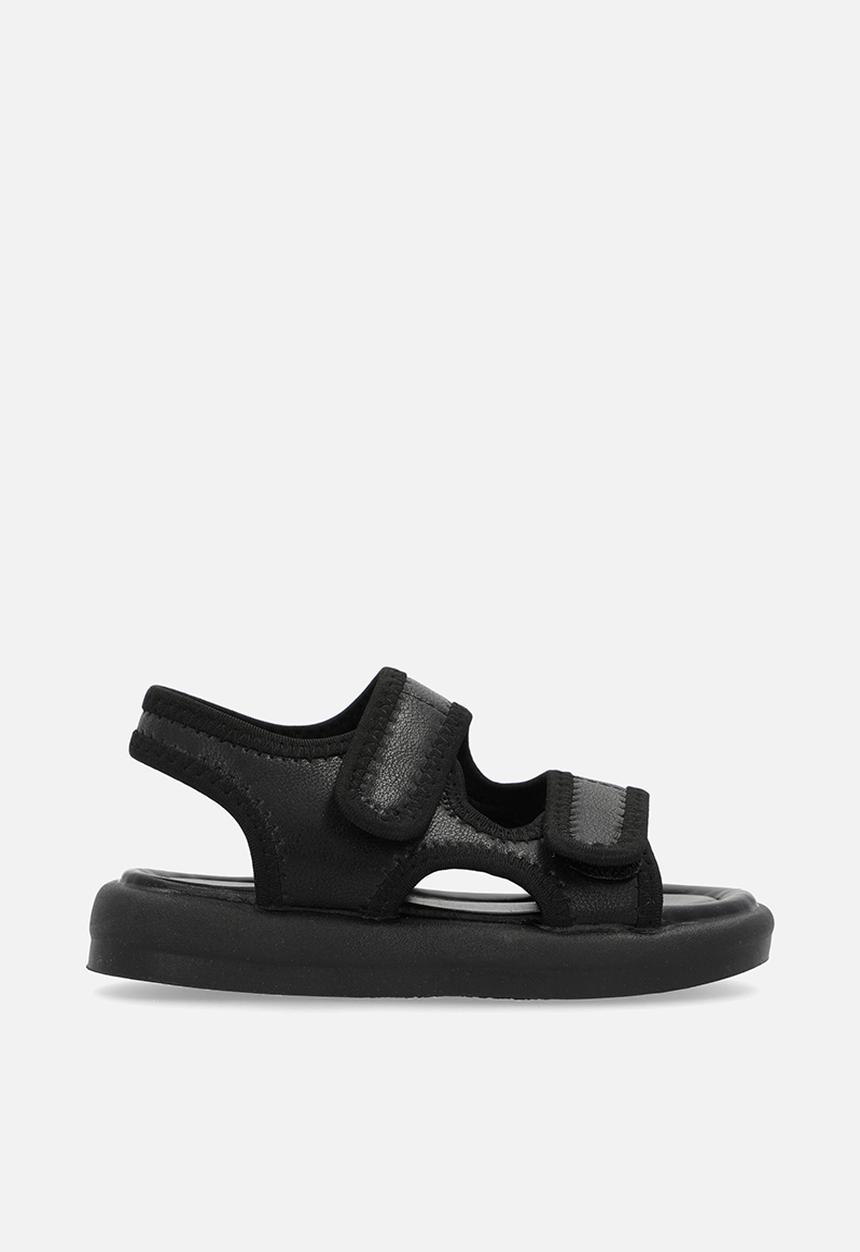 Pop Candy - Twin velcro starp sandals - black