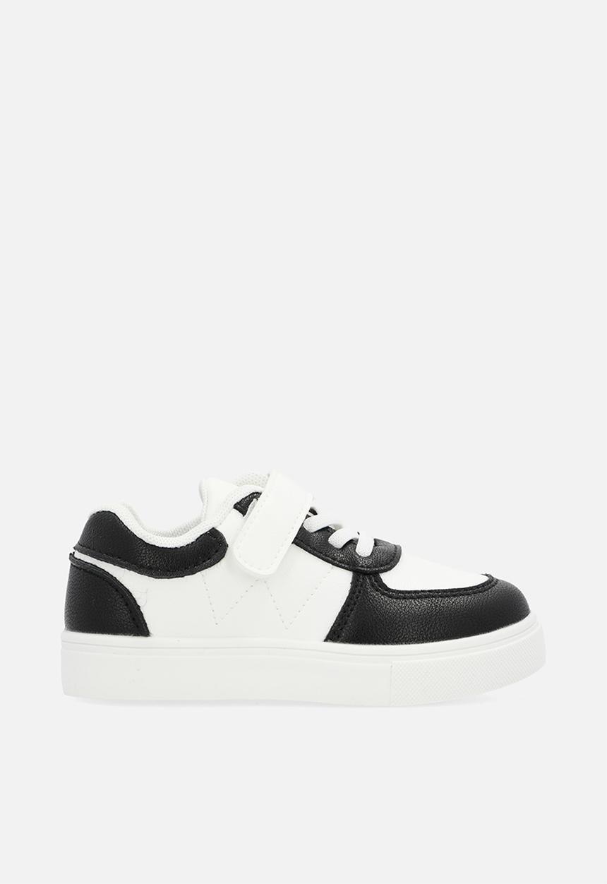 Pop Candy - Velcro/lace up sneakers - black & white