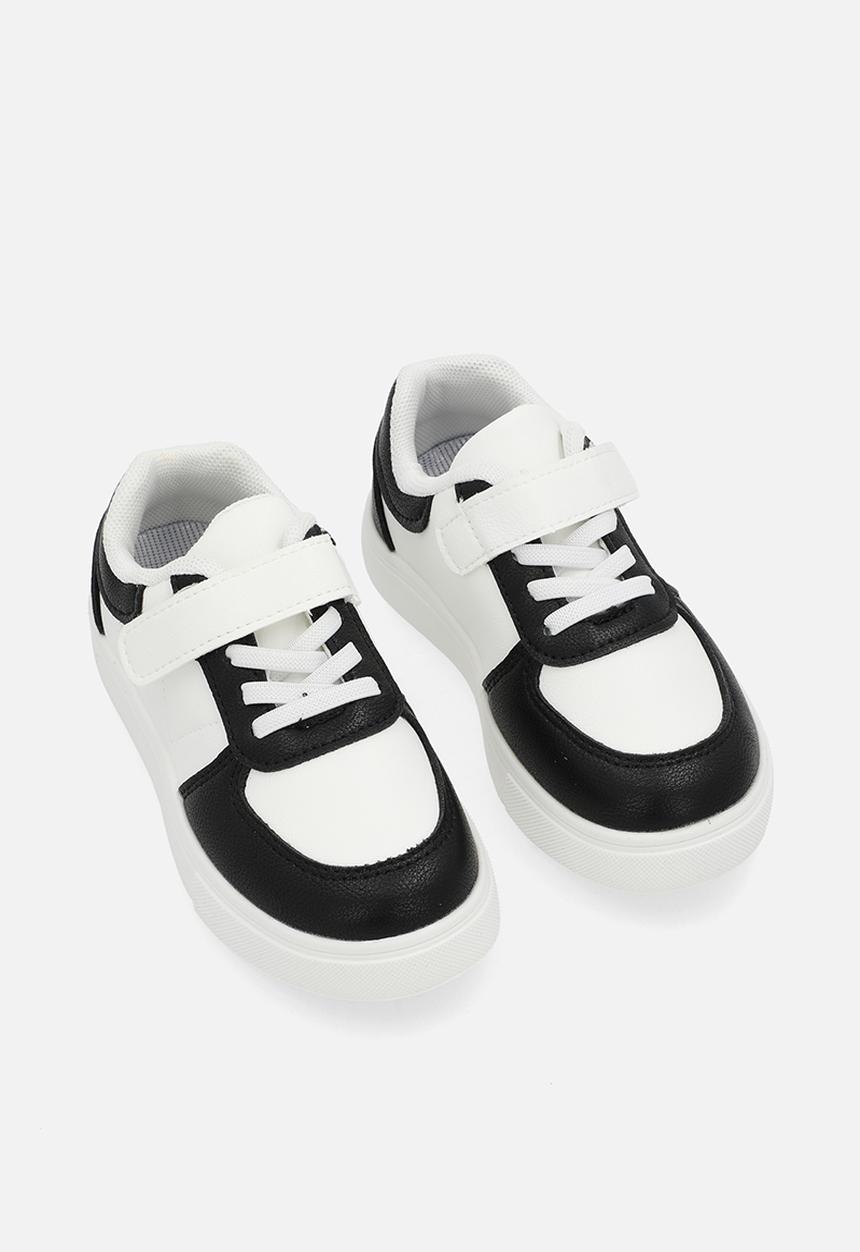 Pop Candy - Velcro/lace up sneakers - black & white