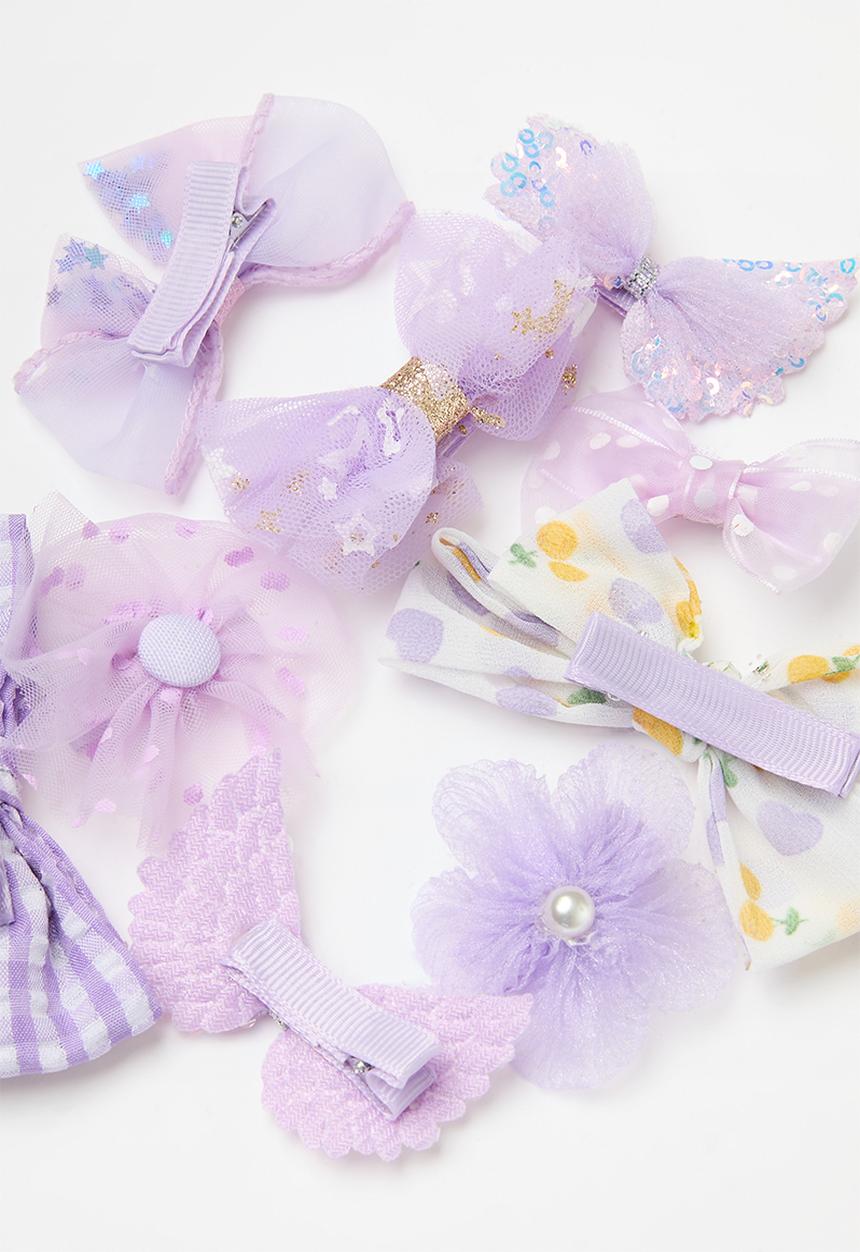 Pop Candy - Bowknot hair clips set - purple