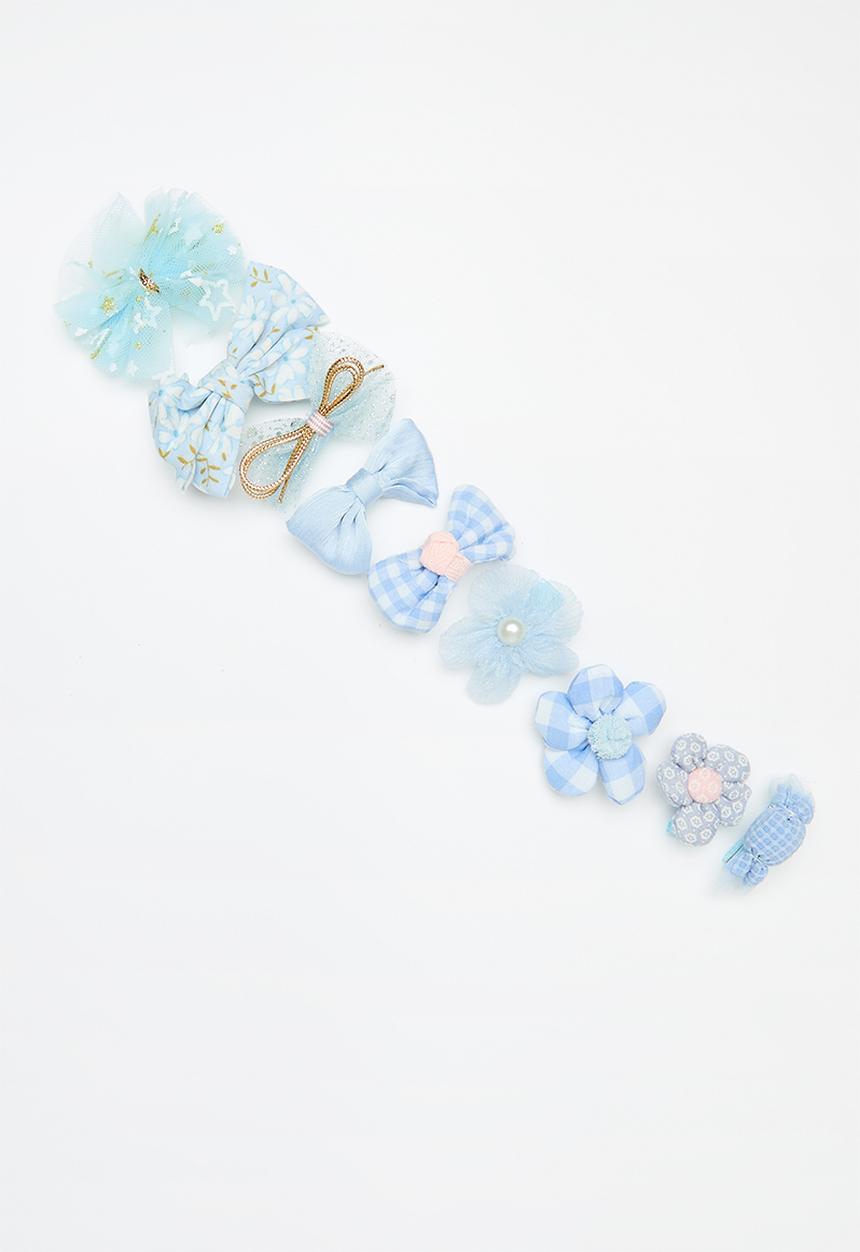 Pop Candy - Bowknot hair clips set - blue