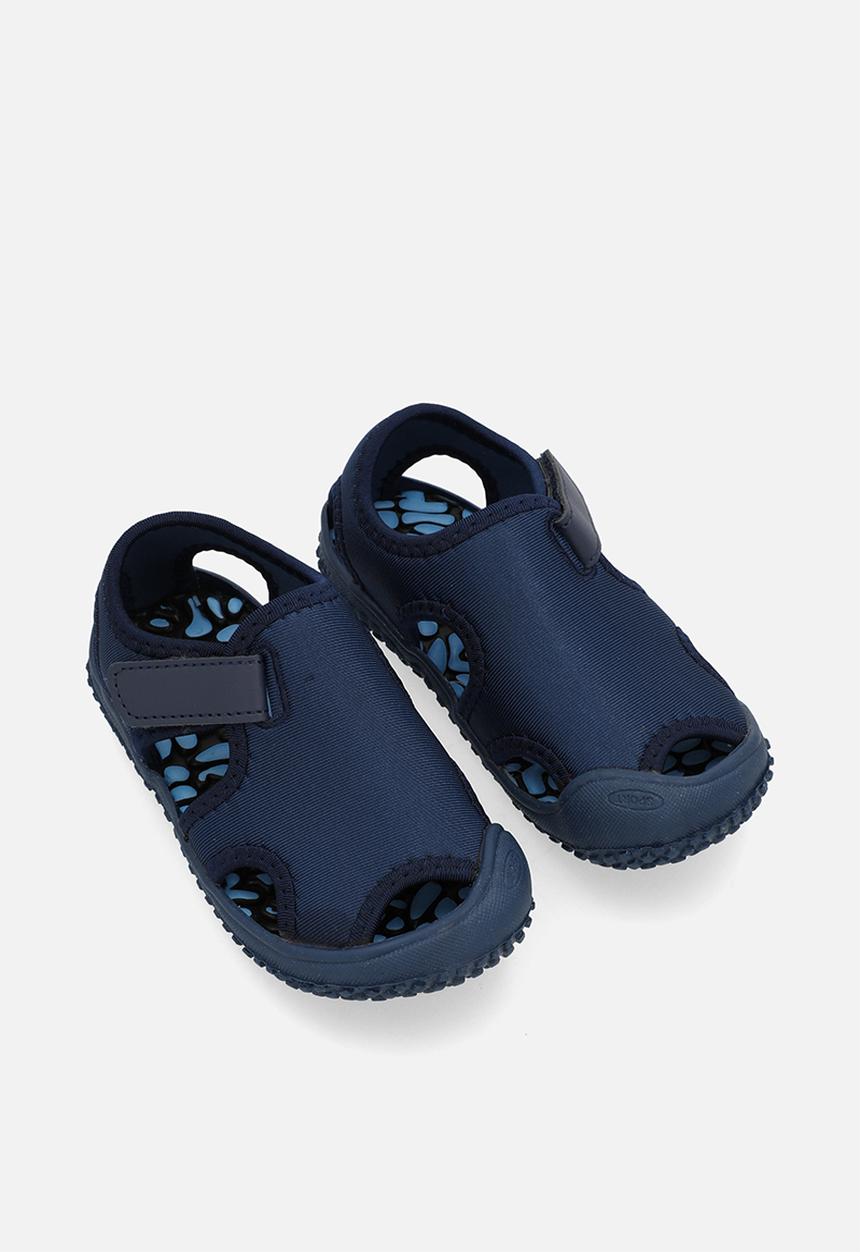 Pop Candy - adjustable fastener slip on sandals - blue