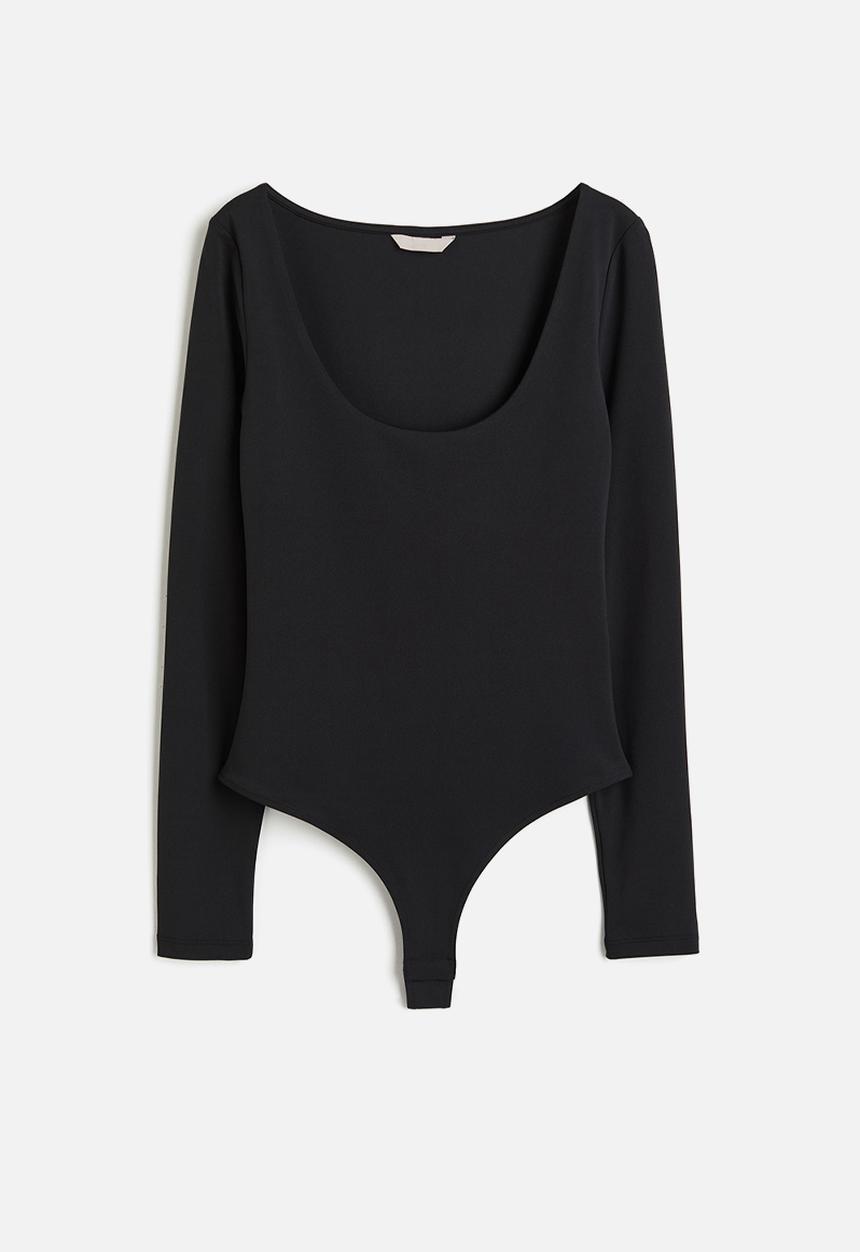H&M - Jersey thong body - black