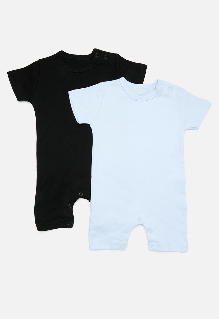 Pop Candy - 2 Pack romper set - blue & black