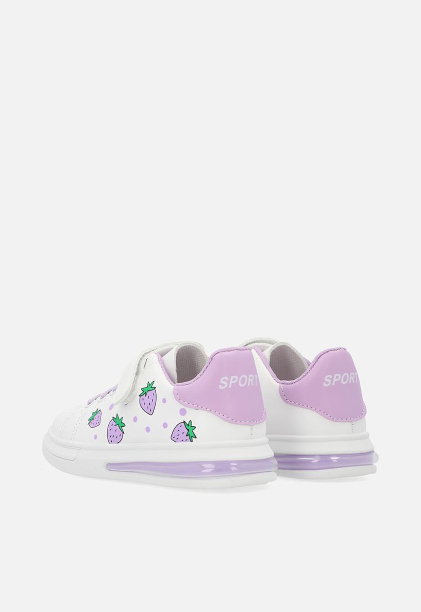 Pop Candy - Printed sneakers-purple & white
