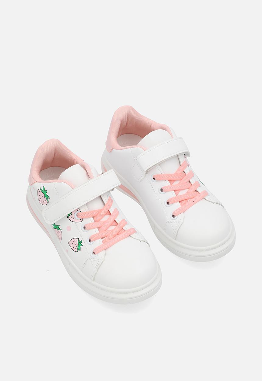 Pop Candy - Printed sneakers - orange & white