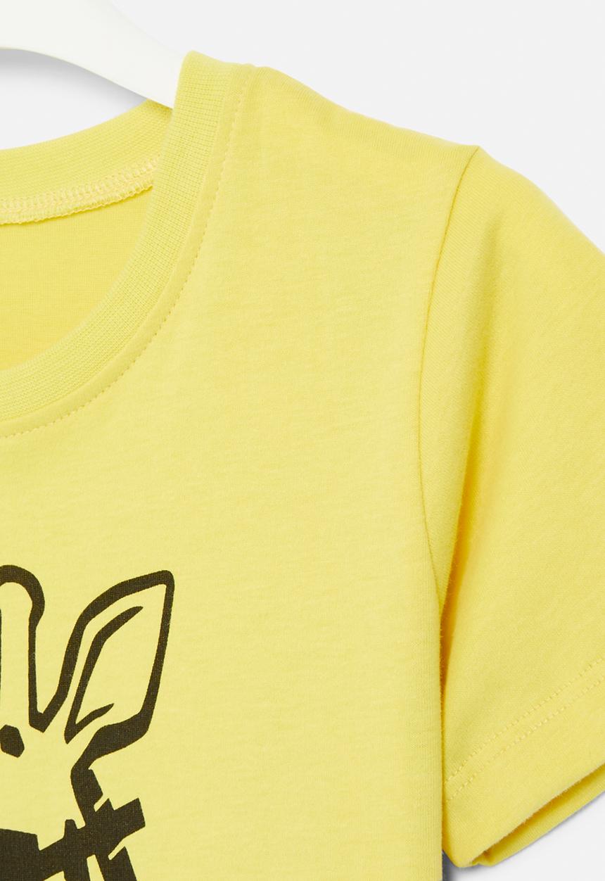 Pop Candy - Printed giraffe tee - yellow