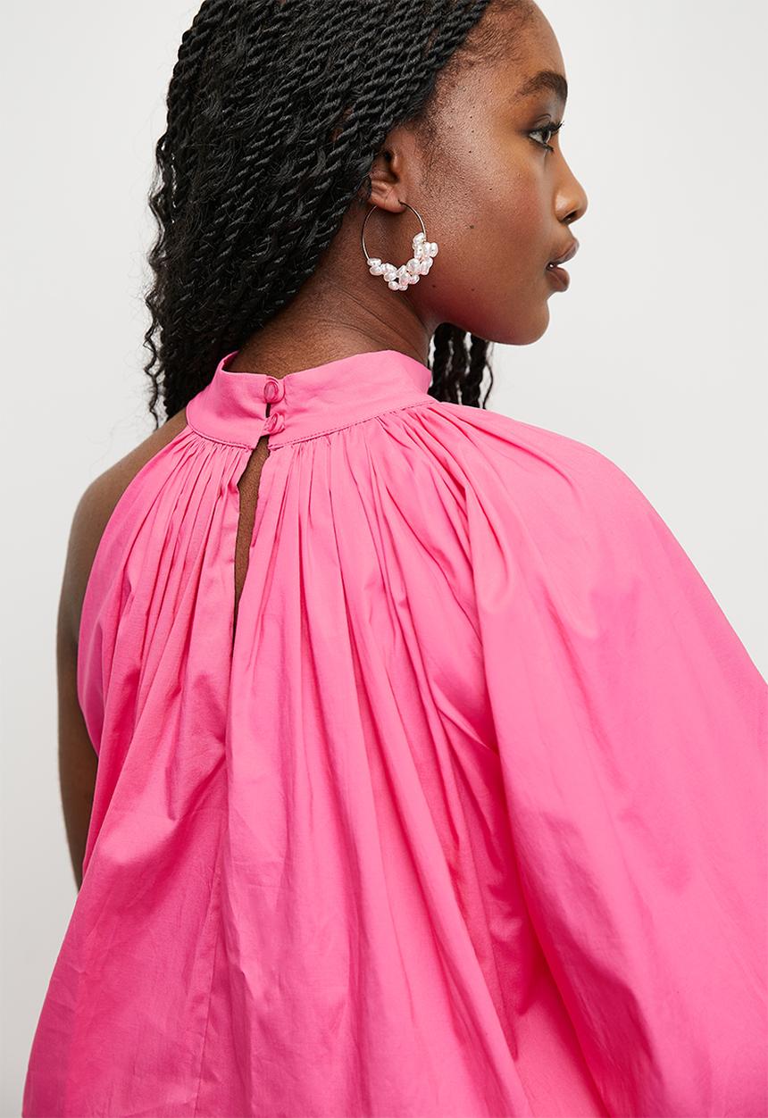 MILLA - Asym exaggerated bubble top - carmine rose