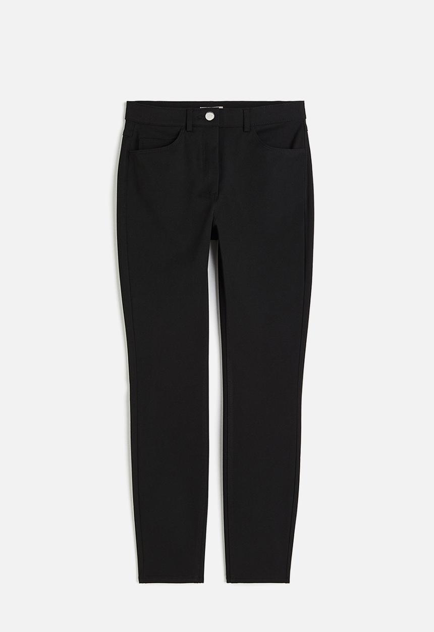 H&M - Slim fit twill trousers - black