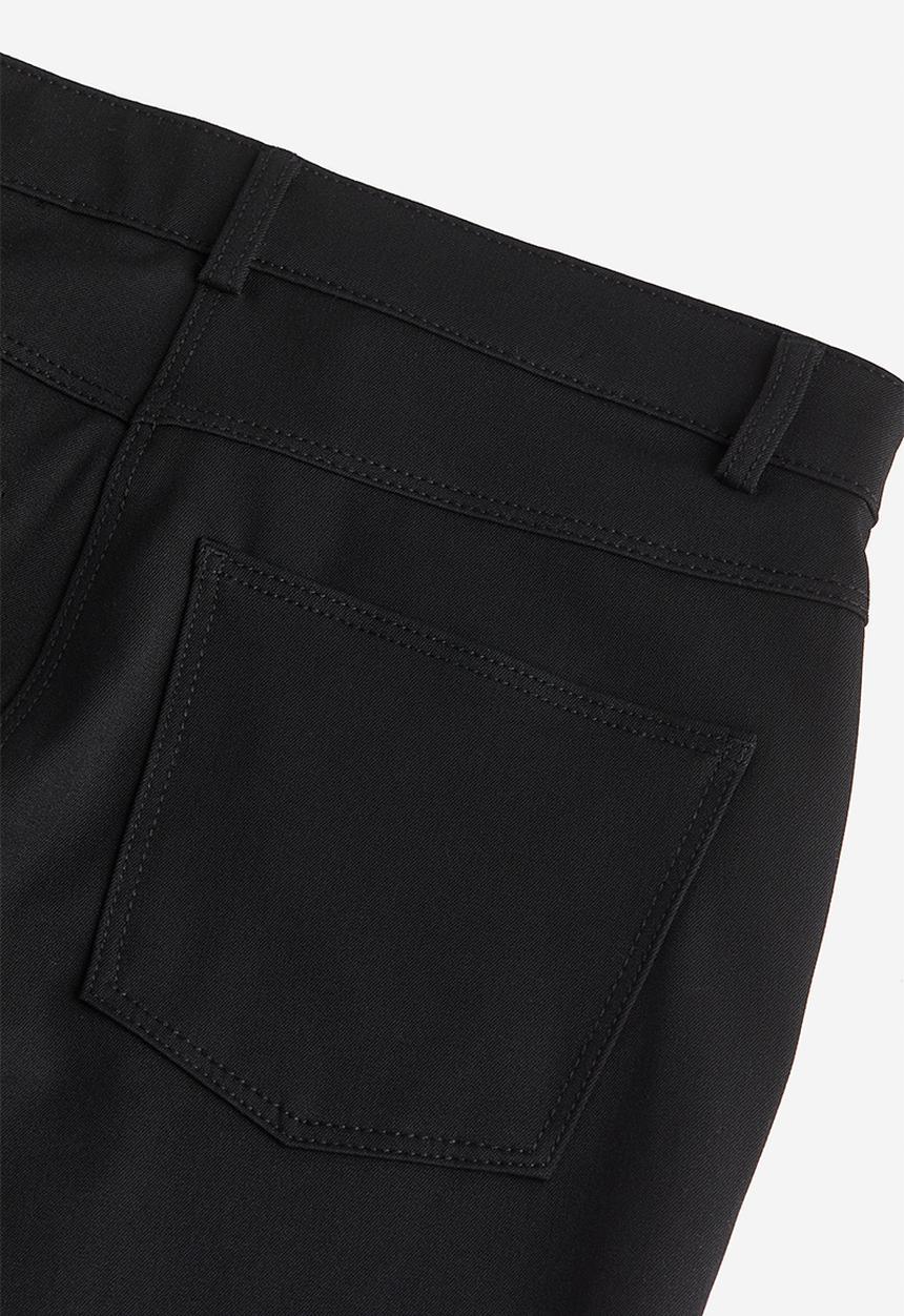 H&M - Slim fit twill trousers - black