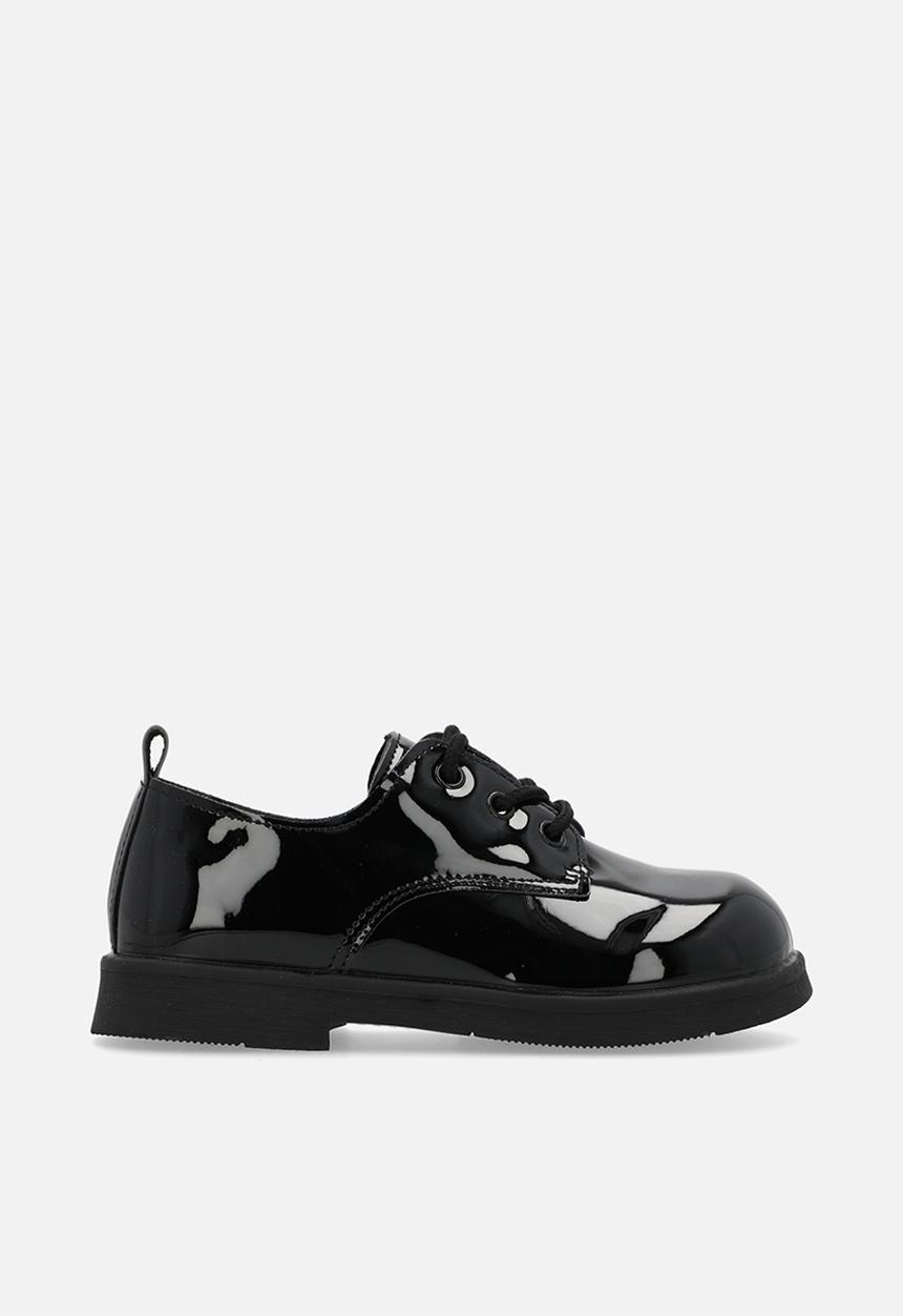 Pop Candy - Patent lace up shoes-black