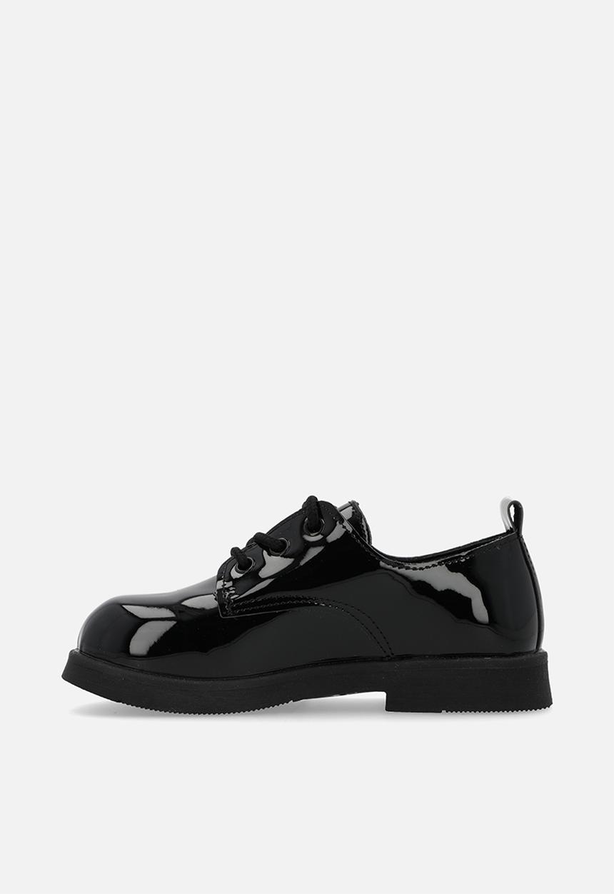 Pop Candy - Patent lace up shoes-black