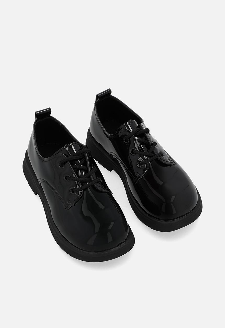 Pop Candy - Patent lace up shoes-black