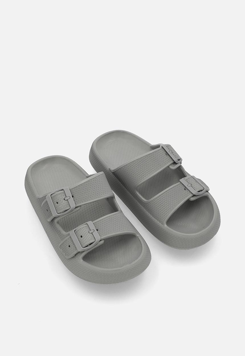 Pop Candy - Twin buckle slides - grey