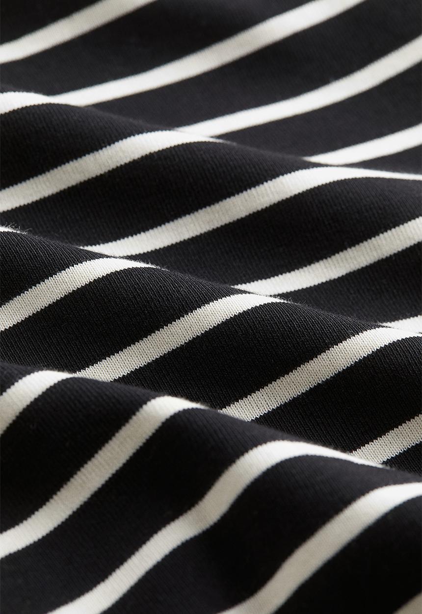H&M - Cotton jersey top - navy blue striped