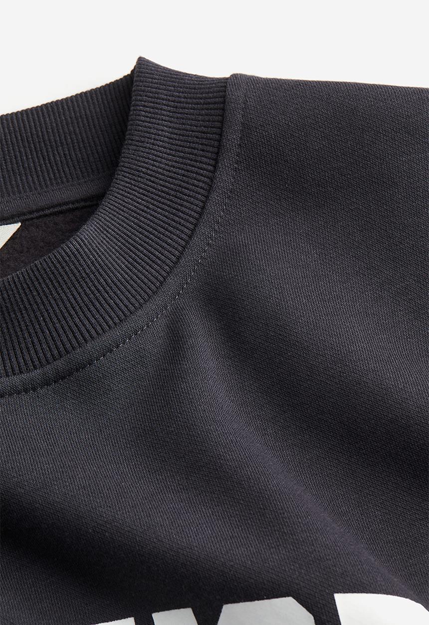 H&M - Printed sweatshirt -  dark grey & new york
