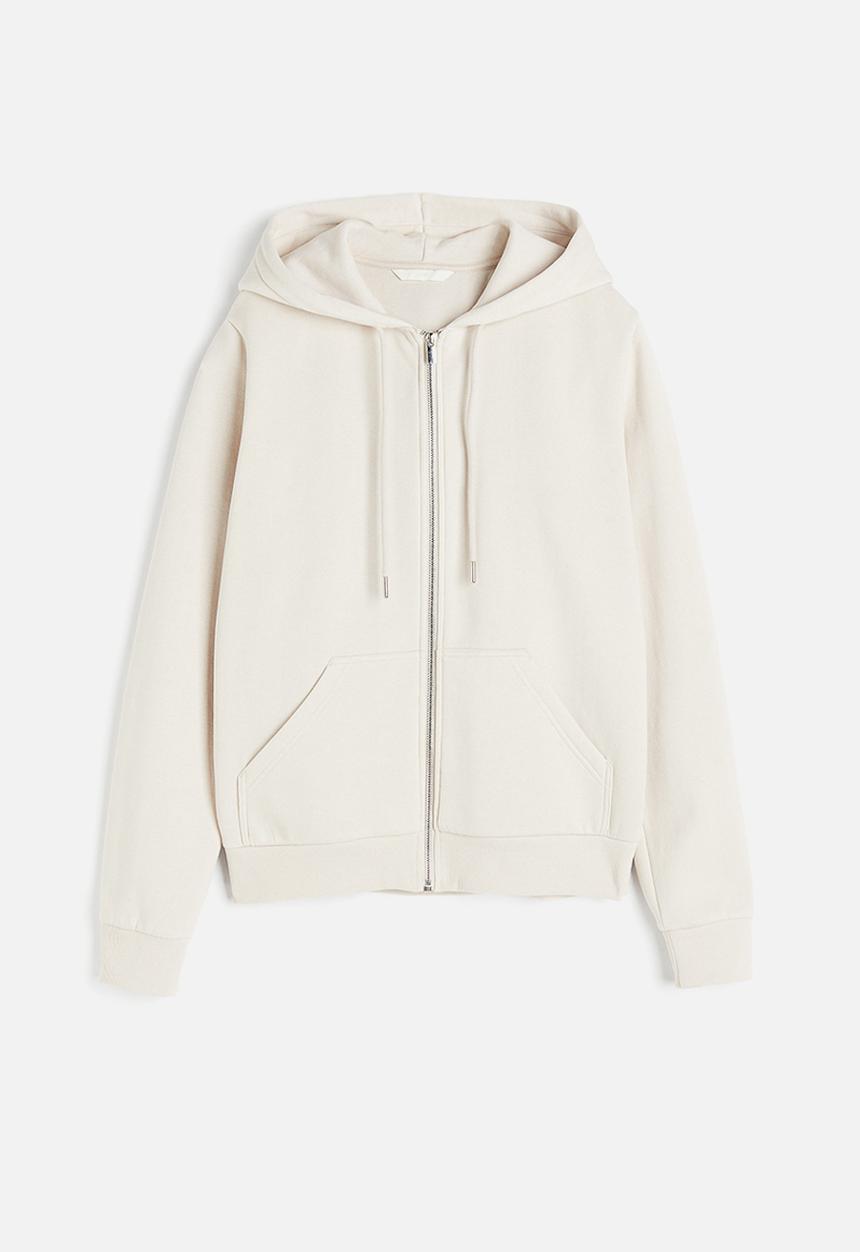 H&M - Zip-through hoodie - natural white 