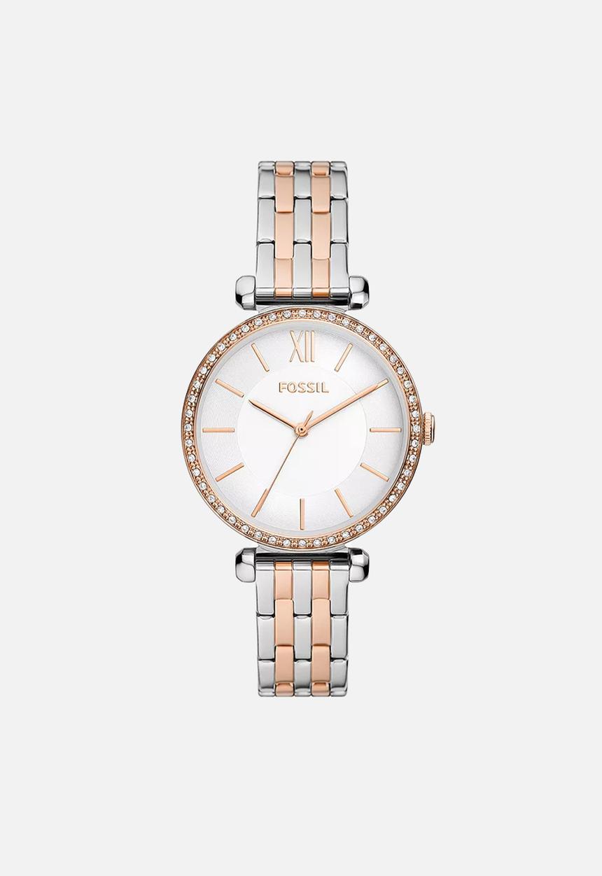 Fossil - Tillie watch - silver & rose gold