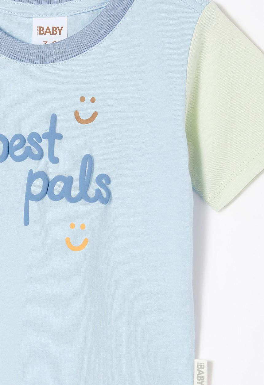 Cotton On - Jamie short sleeve tee - frosty blue/best pals