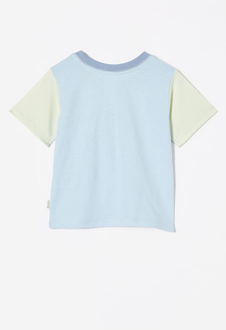 Cotton On - Jamie short sleeve tee - frosty blue/best pals