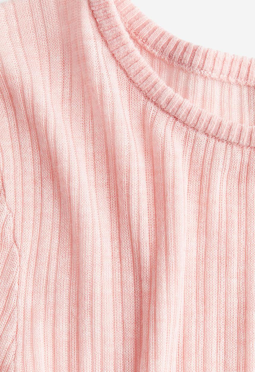 H&M - Rib-knit top - light pink