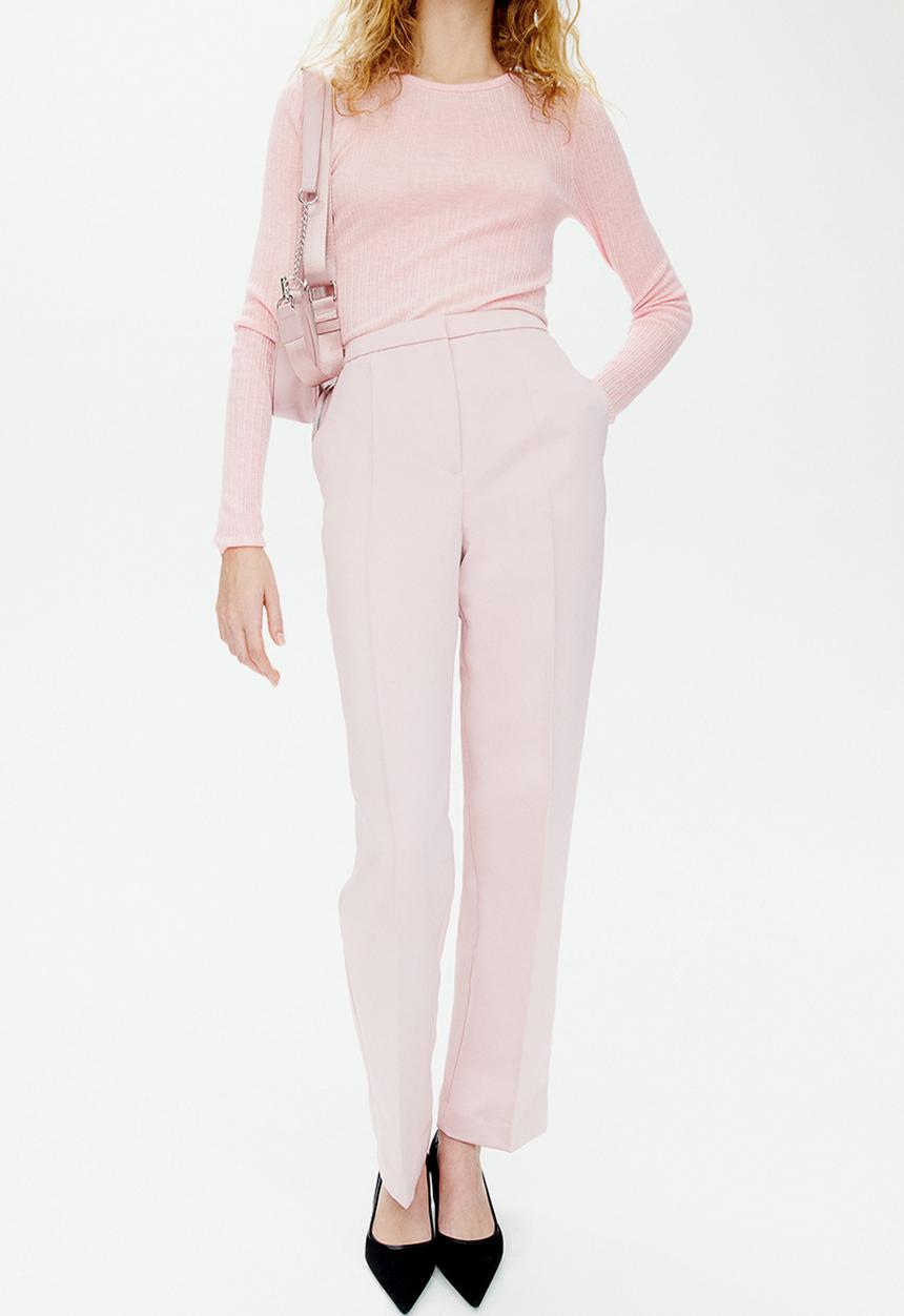 H&M - Rib-knit top - light pink