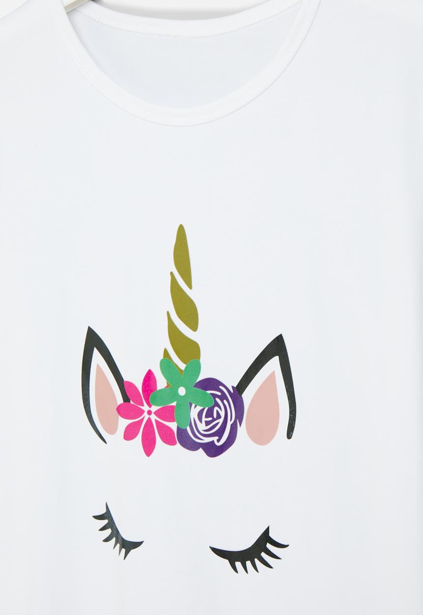 Pop Candy - Unicorn print tee - white