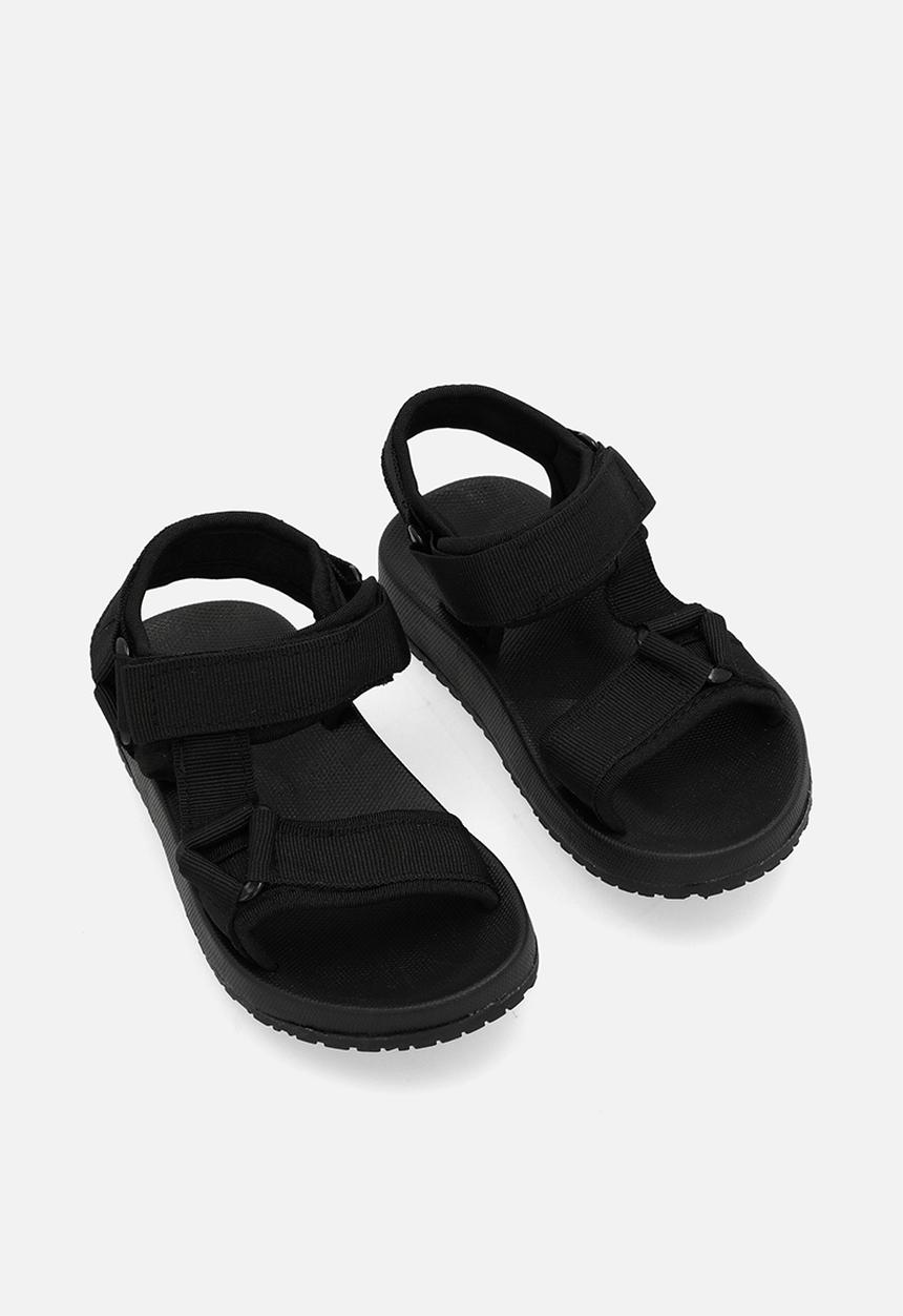Pop Candy - Platform velcro strap sandal-black