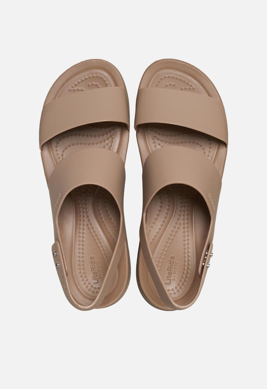 Crocs - Brooklyn low wedge - latte/mushroom