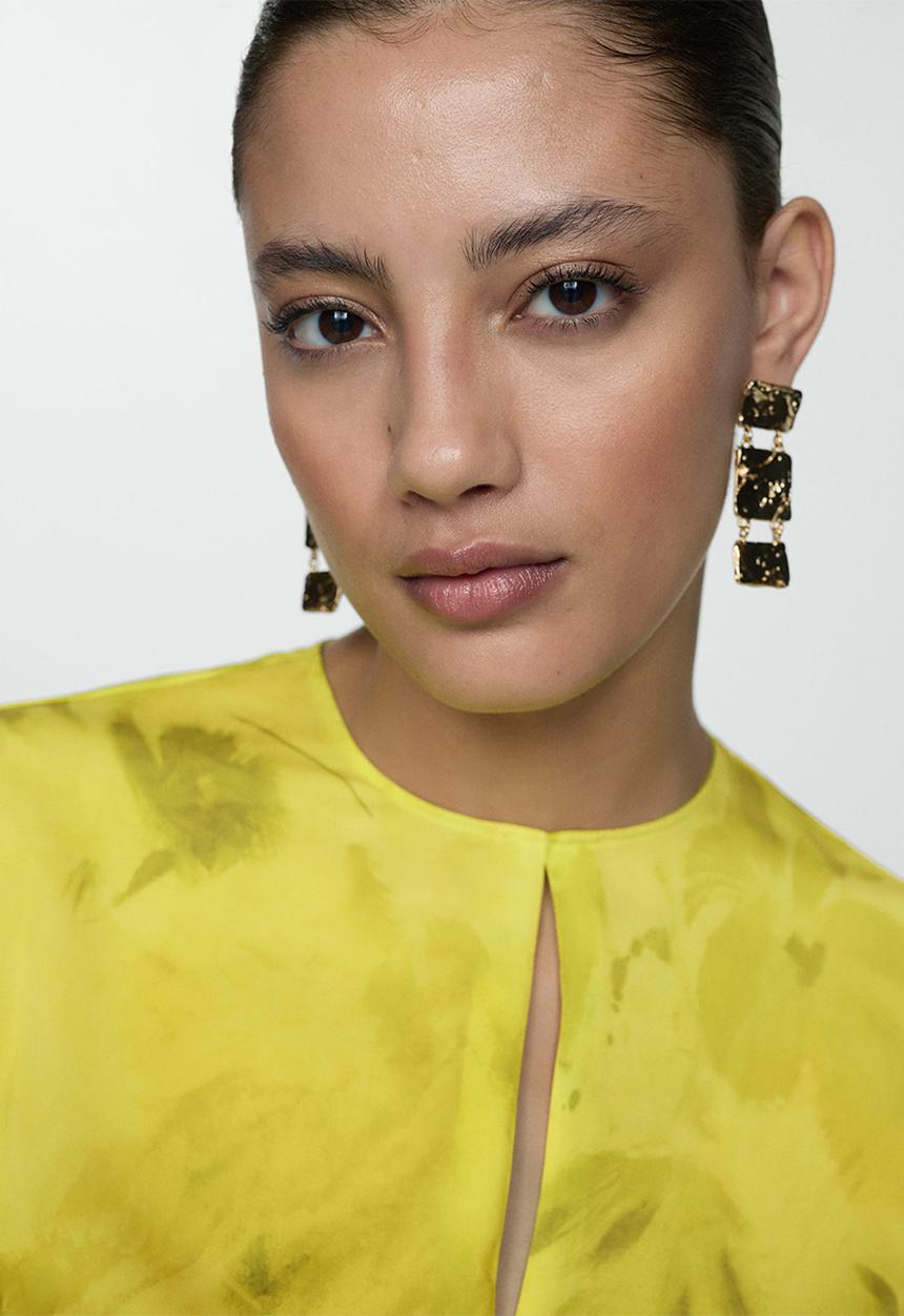 MANGO - Blouse Calipo-A - Bright Yellow