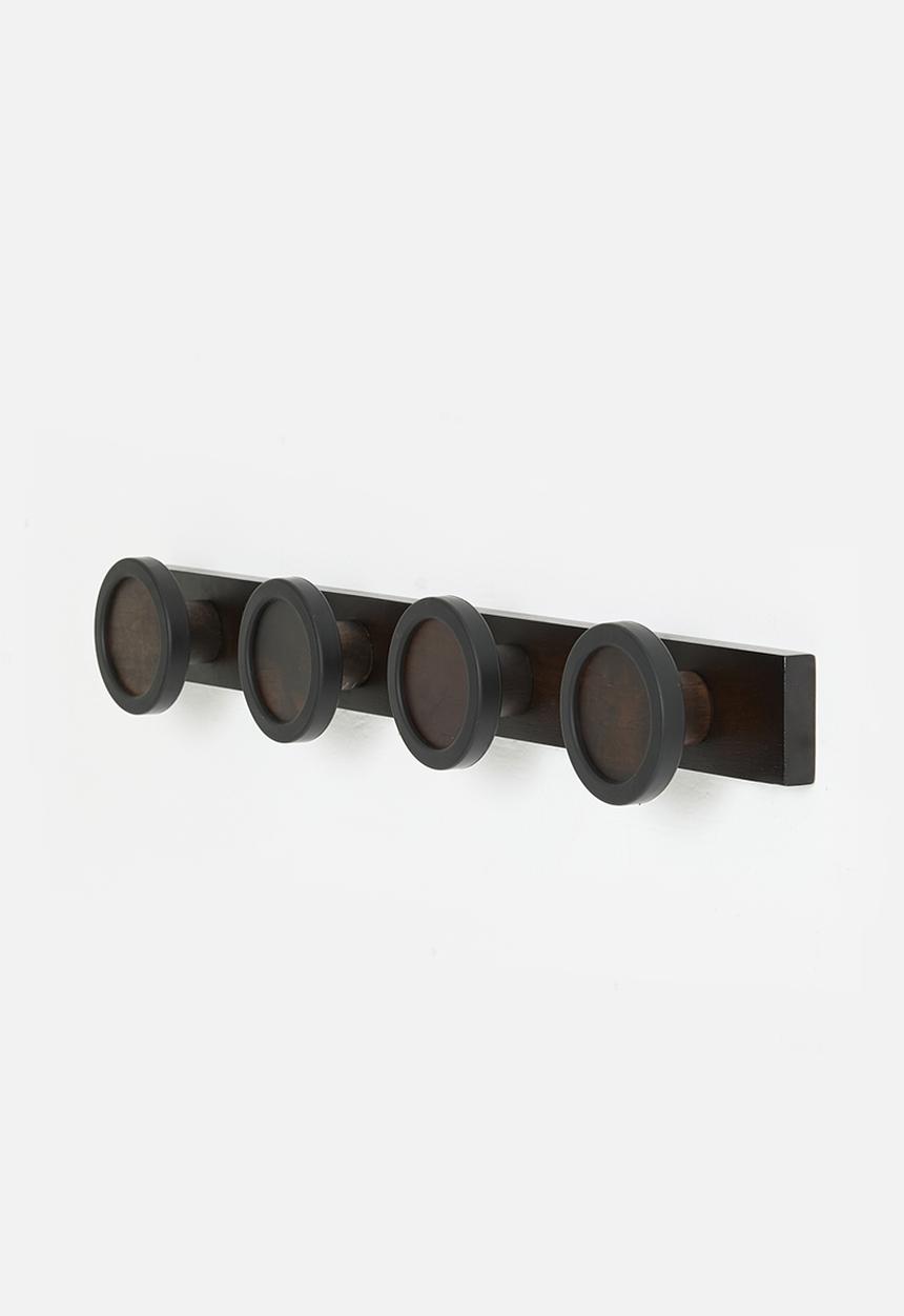Umbra - Hub rail 4 hook - black & walnut