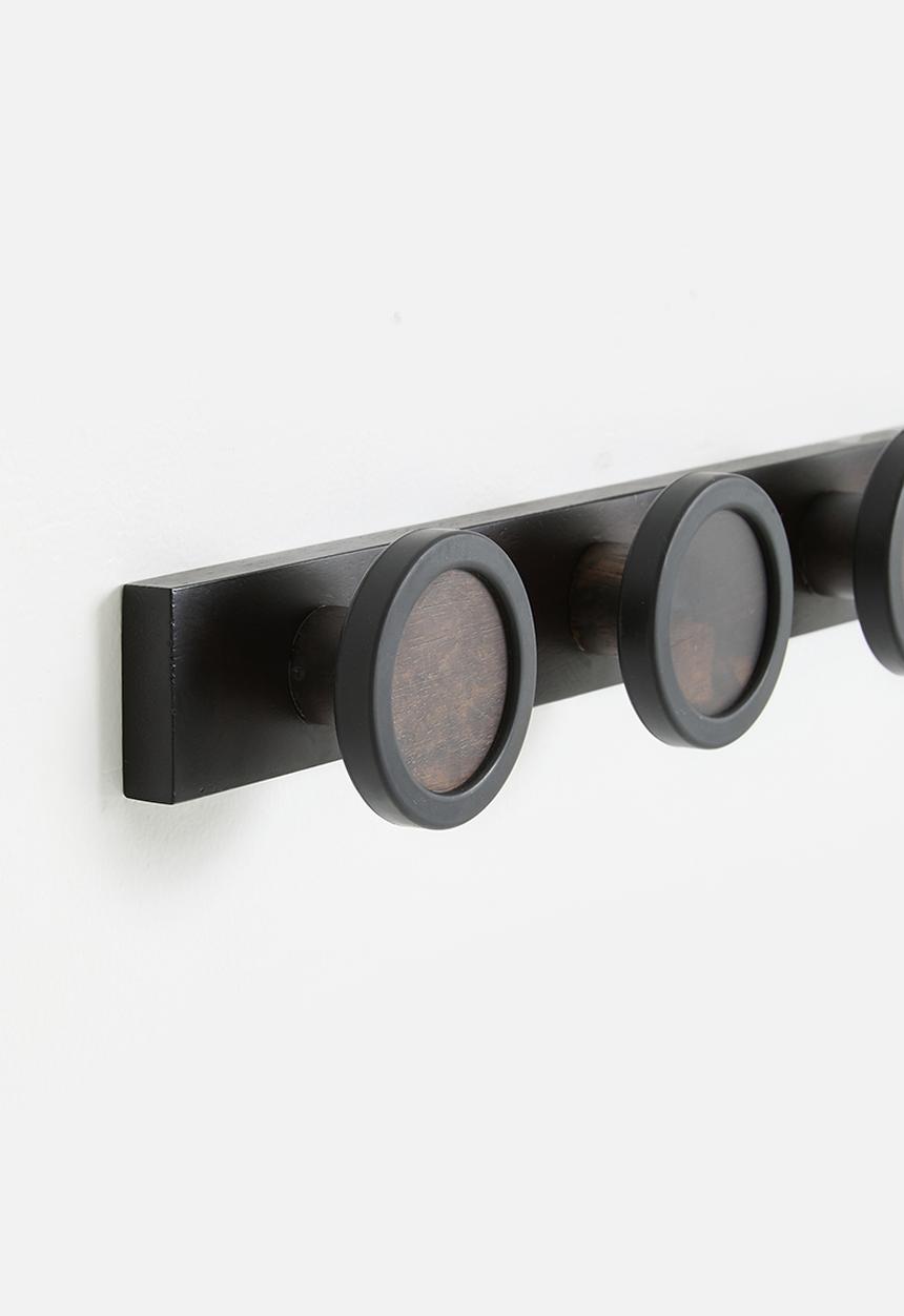 Umbra - Hub rail 4 hook - black & walnut