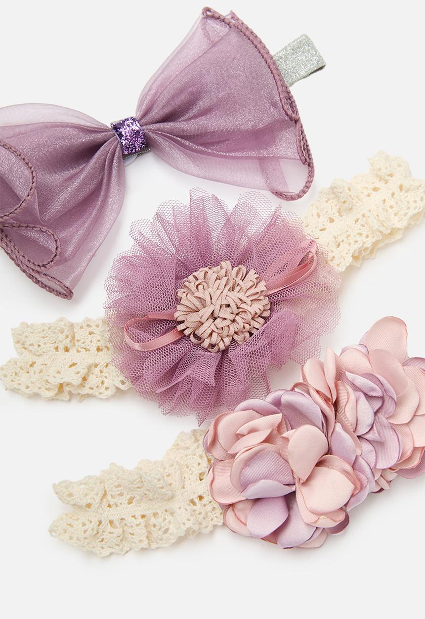Pop Candy - 3 Piece bowknot headband set - pink