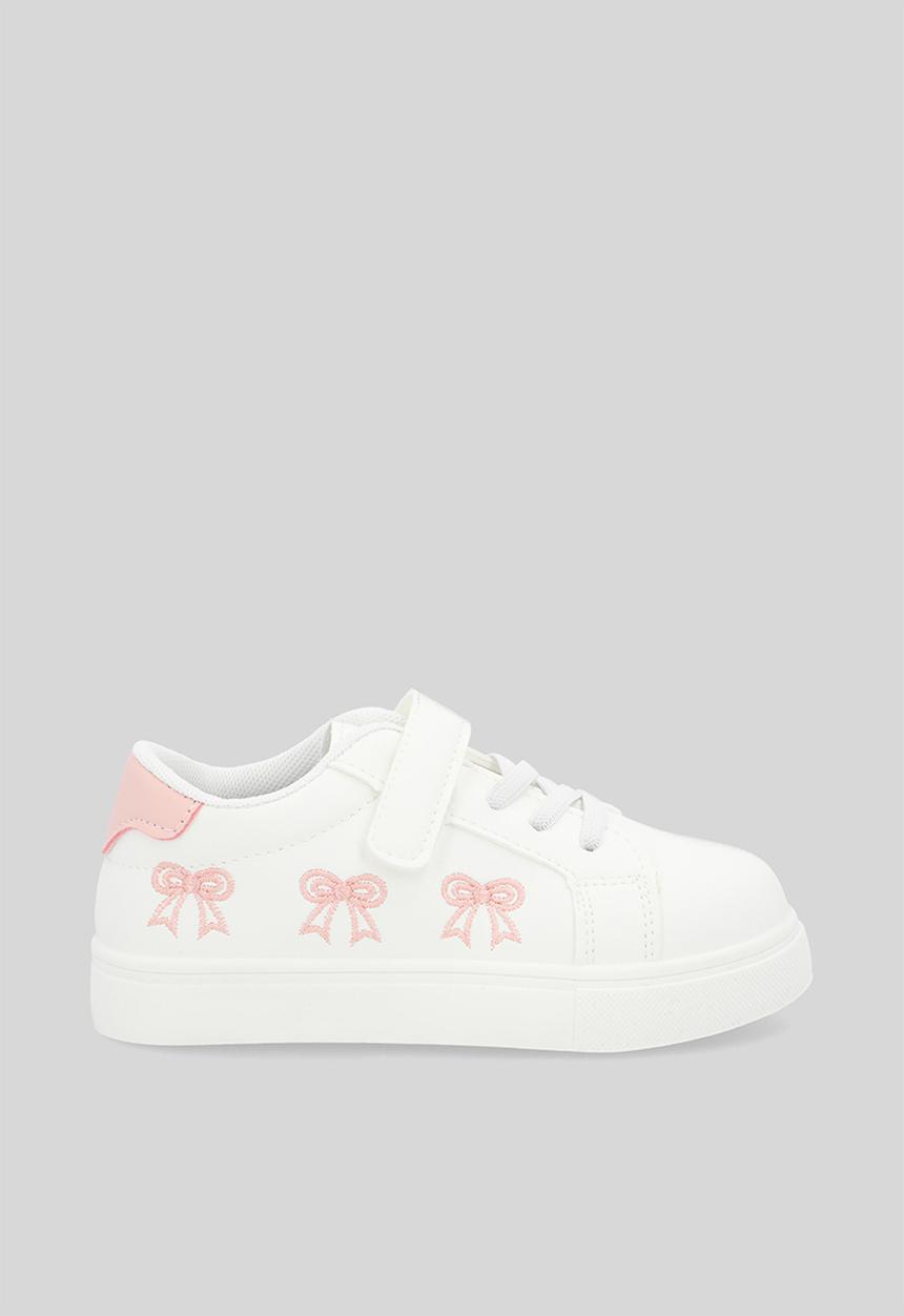 Pop Candy - Bow print sneakers - pink & white