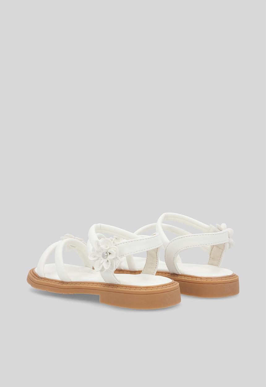 Pop Candy - Floral strappy sandal - white