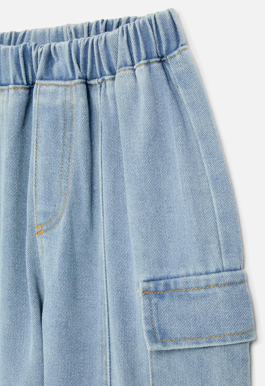 Pop Candy - Utility denim jogger-light blue
