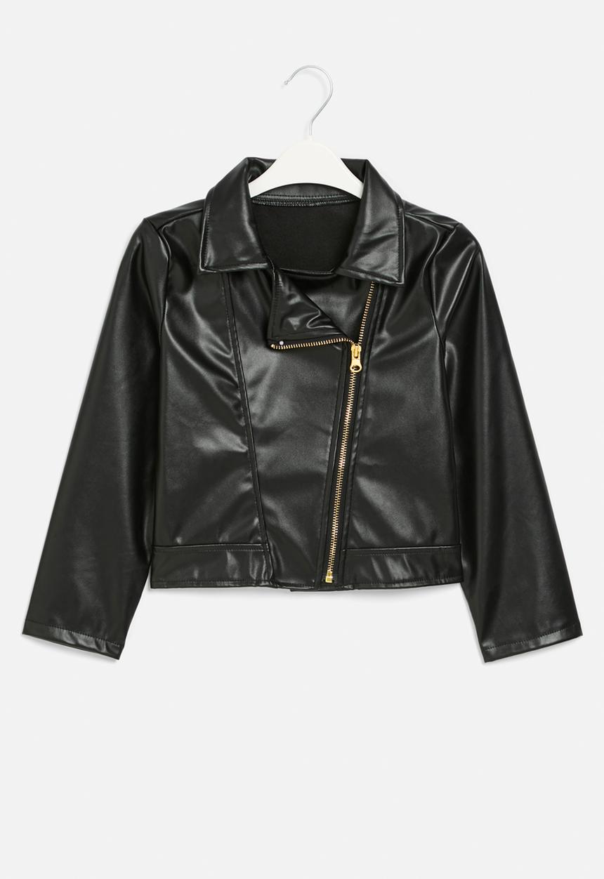 Pop Candy - Faux leather biker jacket - black