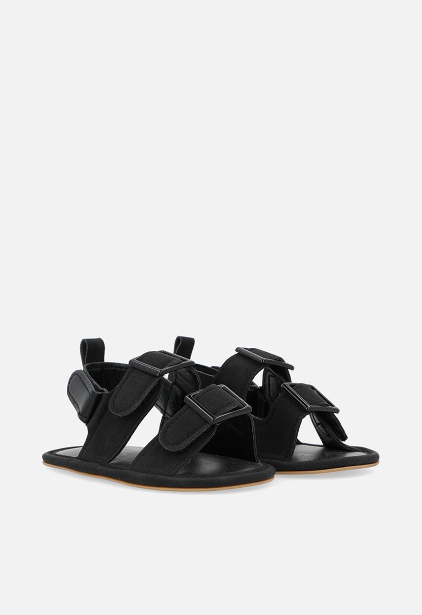 Pop Candy - Twin buckle sandals - black