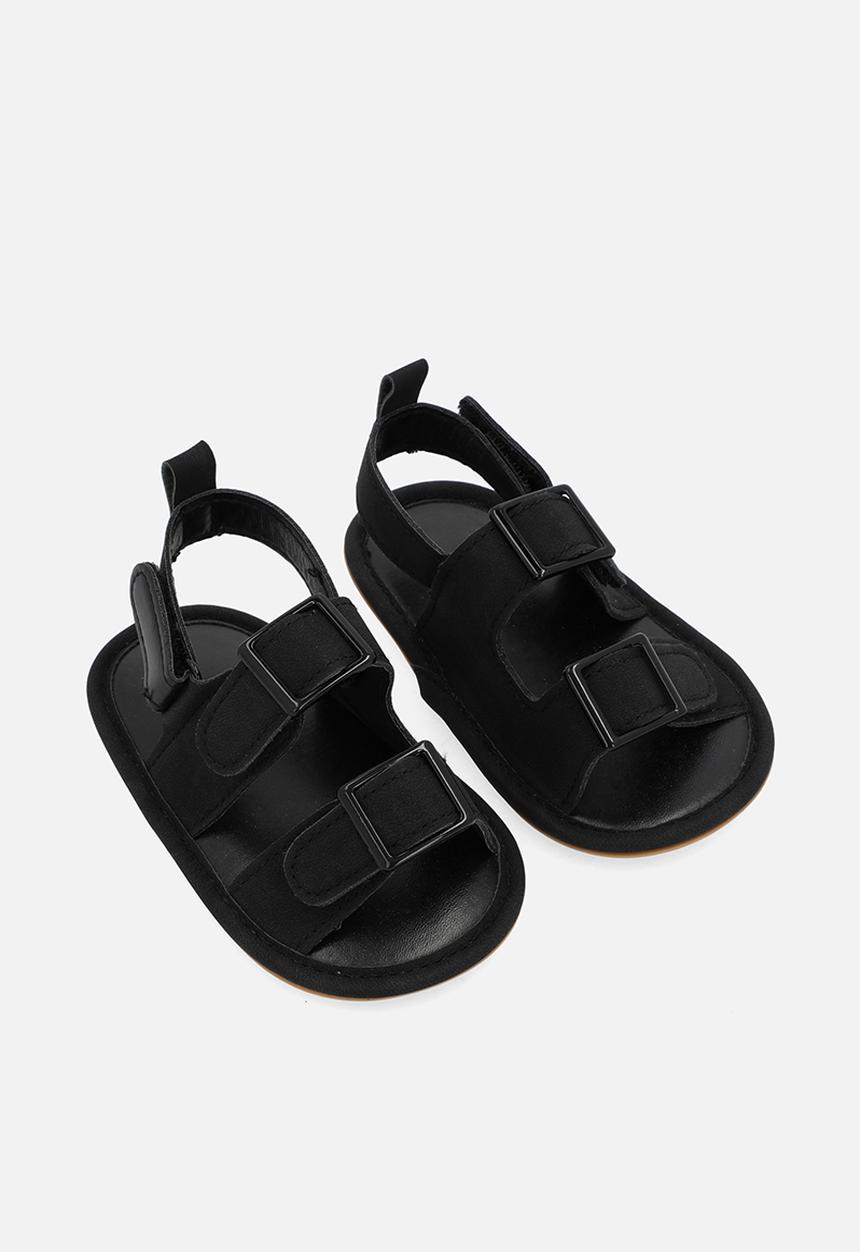 Pop Candy - Twin buckle sandals - black