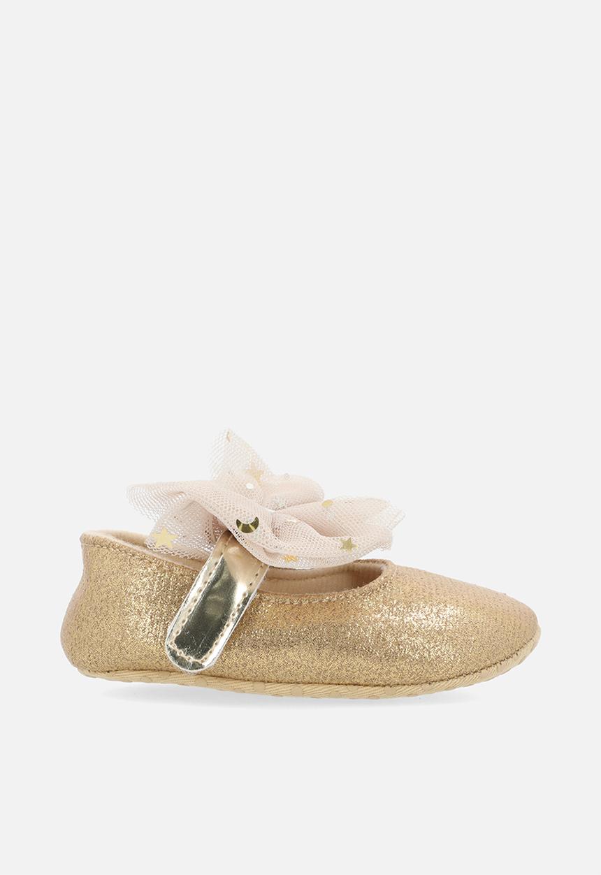 Pop Candy - Mettalic bow pumps - gold