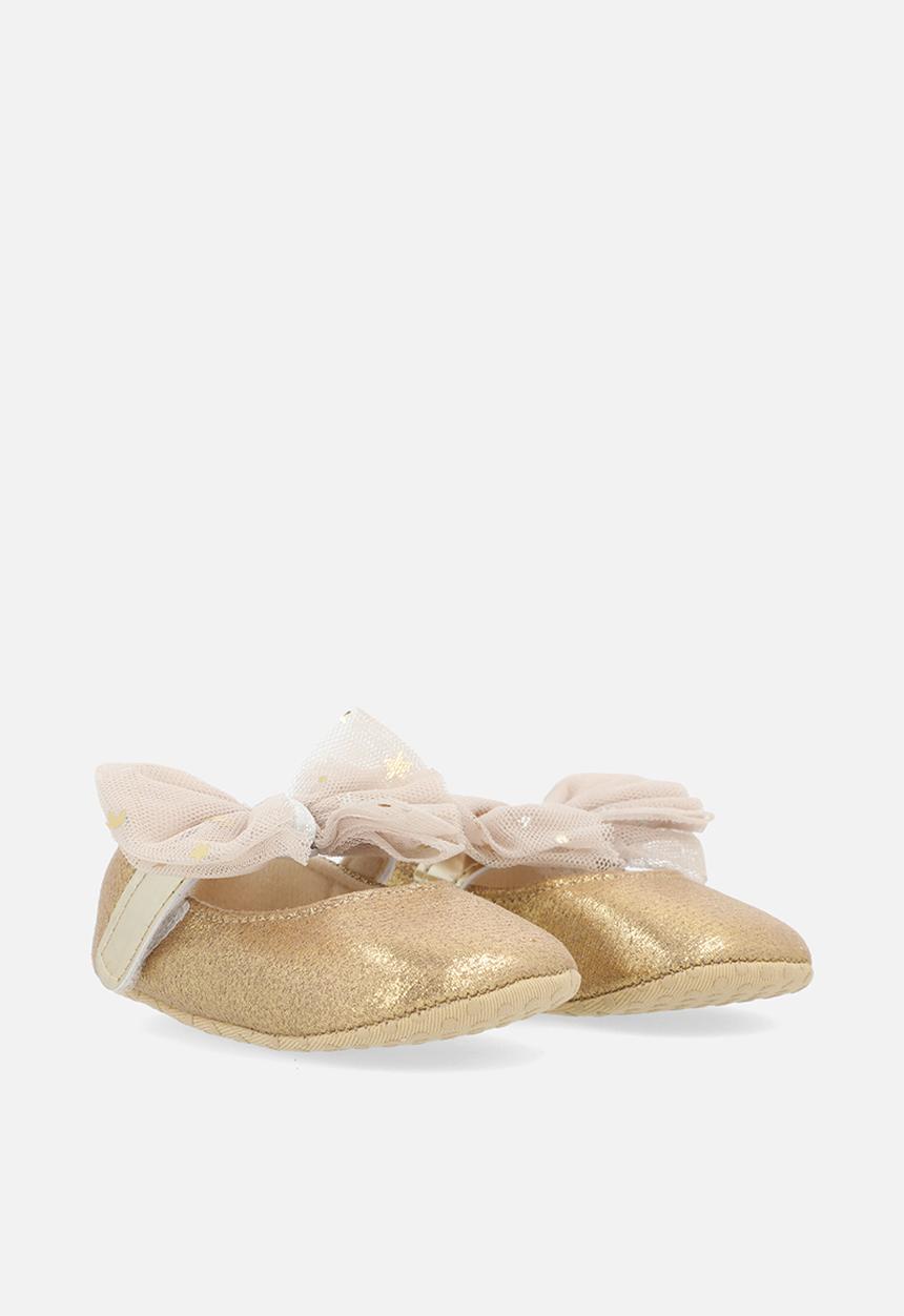 Pop Candy - Mettalic bow pumps - gold