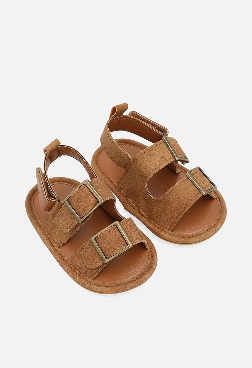 Pop Candy - Twin buckle sandals- tan
