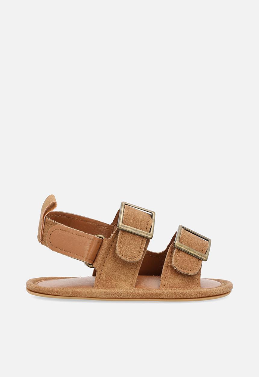 Pop Candy - Twin buckle sandals- tan