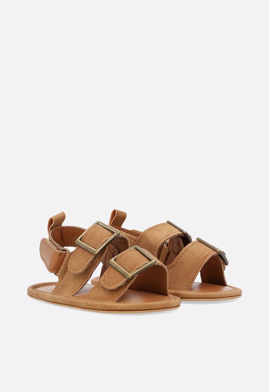 Pop Candy - Twin buckle sandals- tan